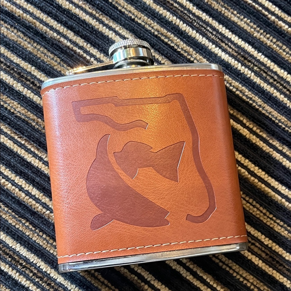🥃 Brown Leather Wrapped Flask